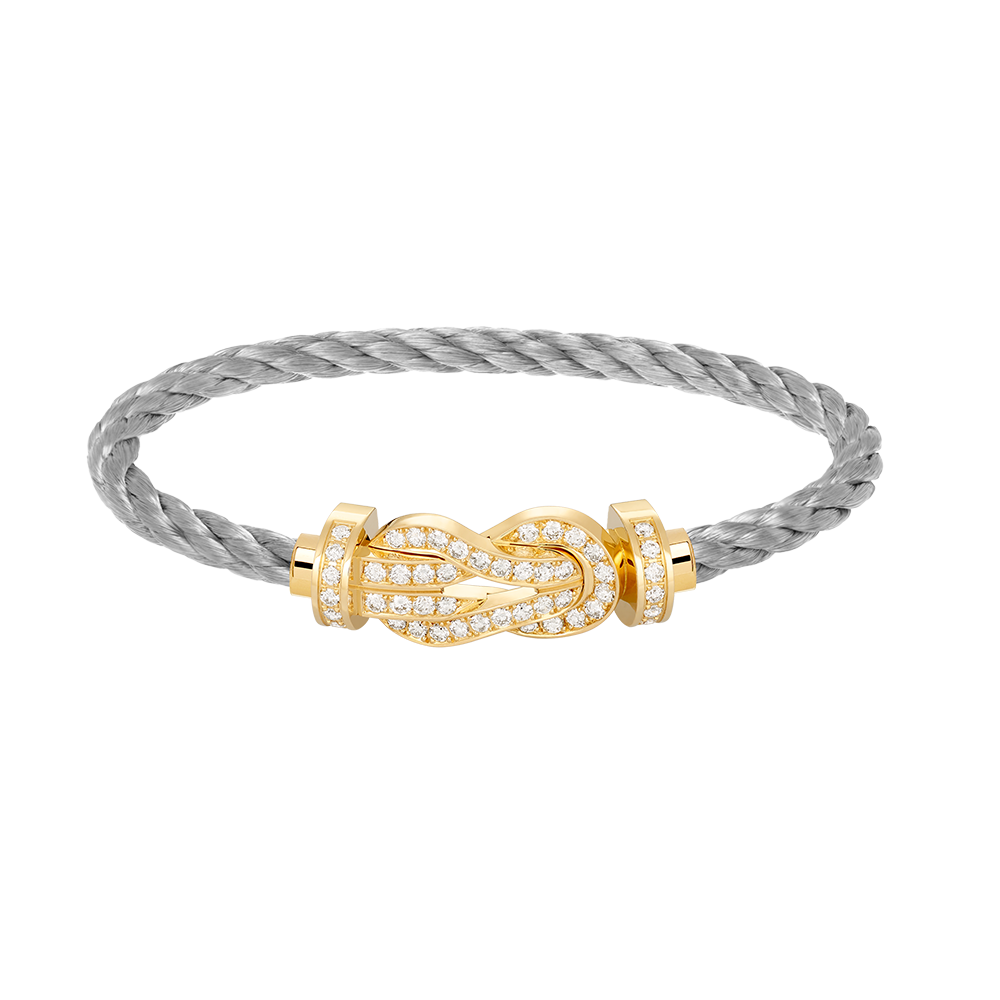 TimiCHANCE LARGE 8 FIGURE BUCKLE FULLDIAMOND BRACELET GOLD