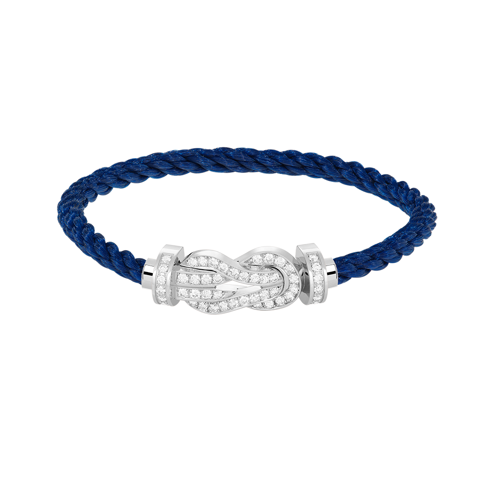 TimiCHANCE LARGE 8 FIGURE BUCKLE FULL DIAMOND BRACELET SILVER
