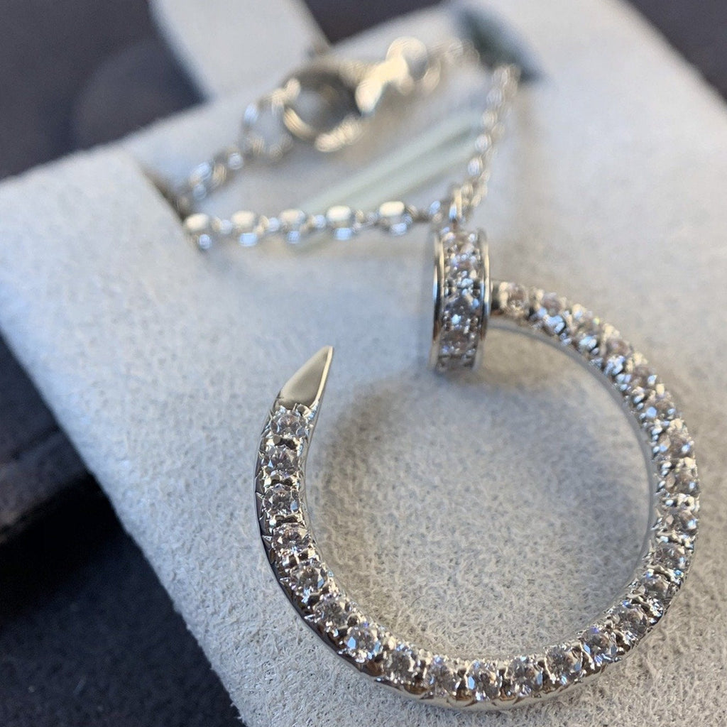 TimiJUSTE NECKLACE SILVER DIAMONDS