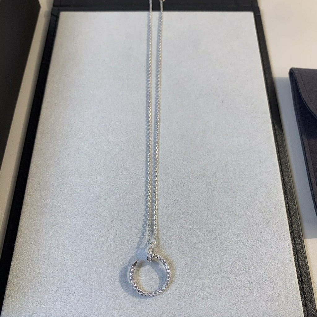 TimiJUSTE NECKLACE SILVER DIAMONDS