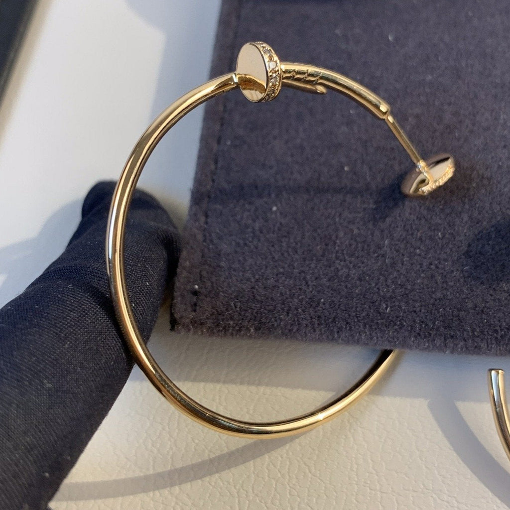 TimiJUSTE EARRINGS GOLD DIAMONDS 1.8MM