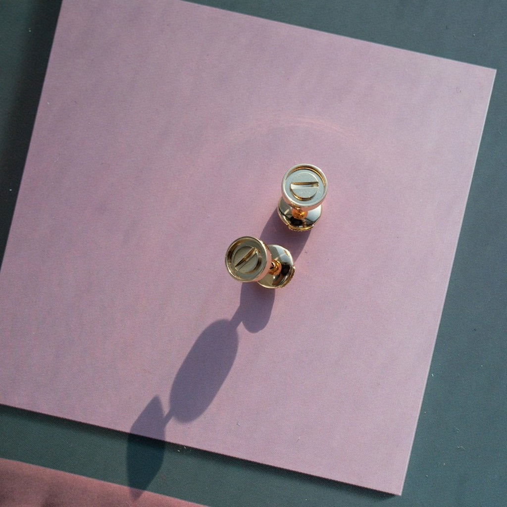 TimiLOVE EARRINGS PINK GOLD 10MM