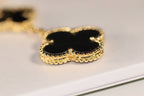 TimiCLOVER EARRINGS GOLD ONYX MOP 3 MOTIF