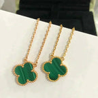 TimiCLOVER 15MM MALACHITE SINGLE FLOWER  NECKLACE