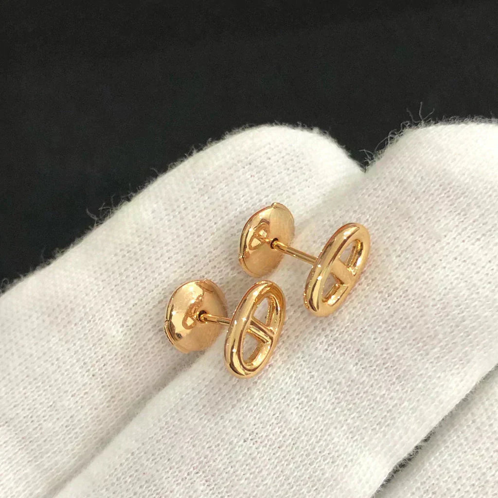 TimiCHAINE SMALL EARRINGS GOLD AND SILVER