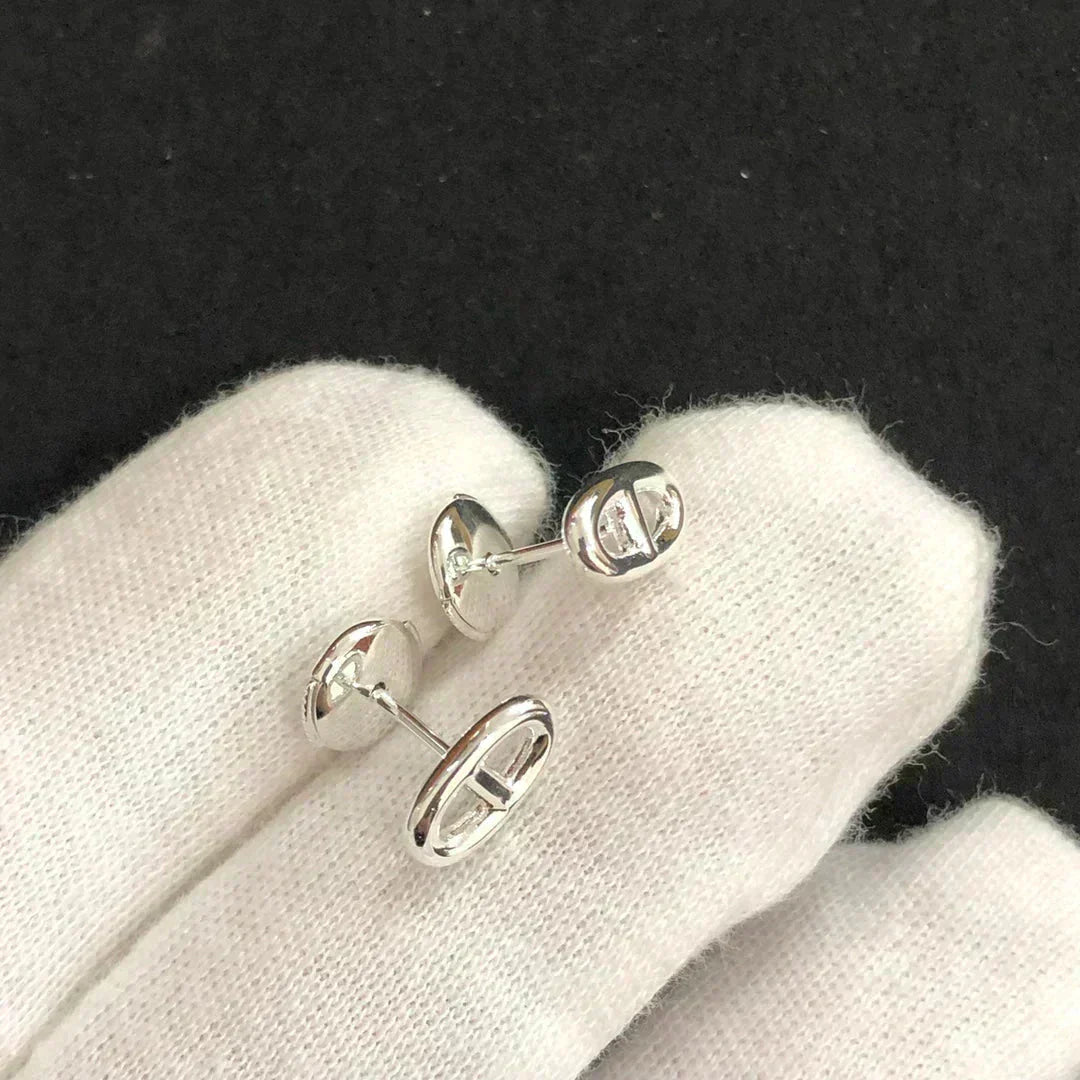 TimiCHAINE SMALL EARRINGS GOLD AND SILVER