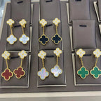 TimiCLOVER  2 MOTIFS  DIAMOND  EARRINGS (MULTIPLE CHOICESç´