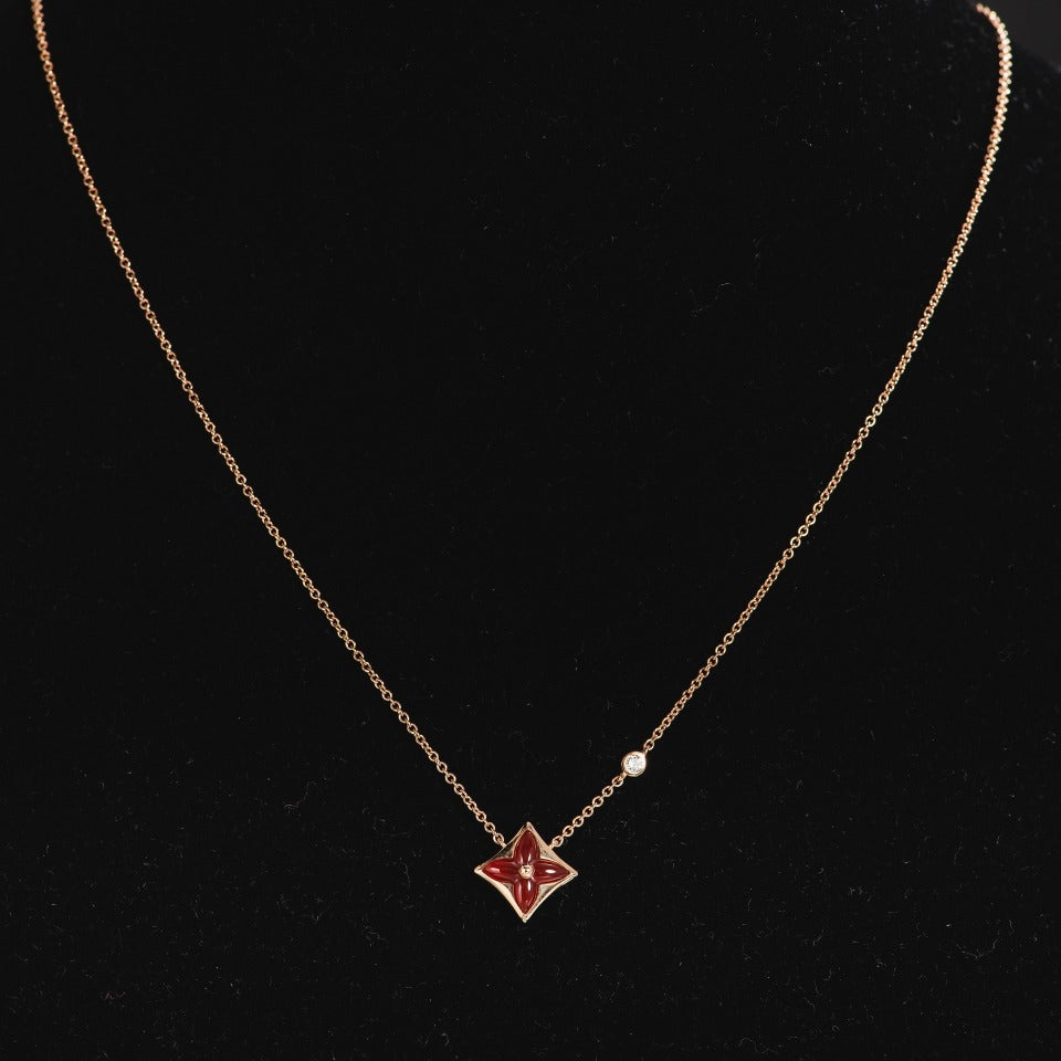 TimiSTAR NECKLACE PINK GOLD 1 DIAMOND