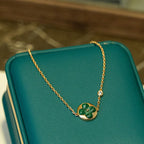 TimiSUN MALACHITE 1 DIAMOND PINK GOLD BRACELET