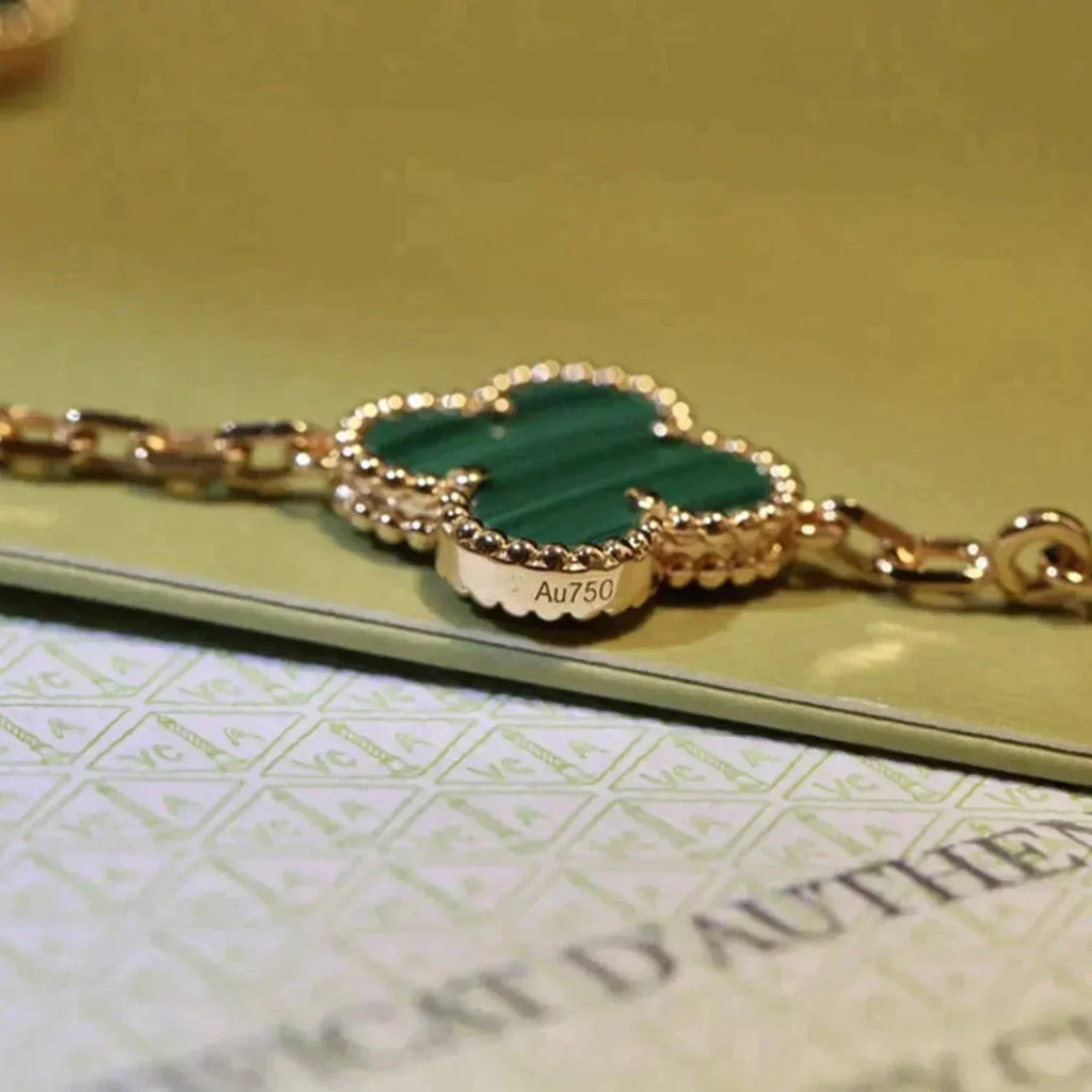 [Timi]New  CLOVER 5 MOTIF MALACHITE BRACELET COLLECTION