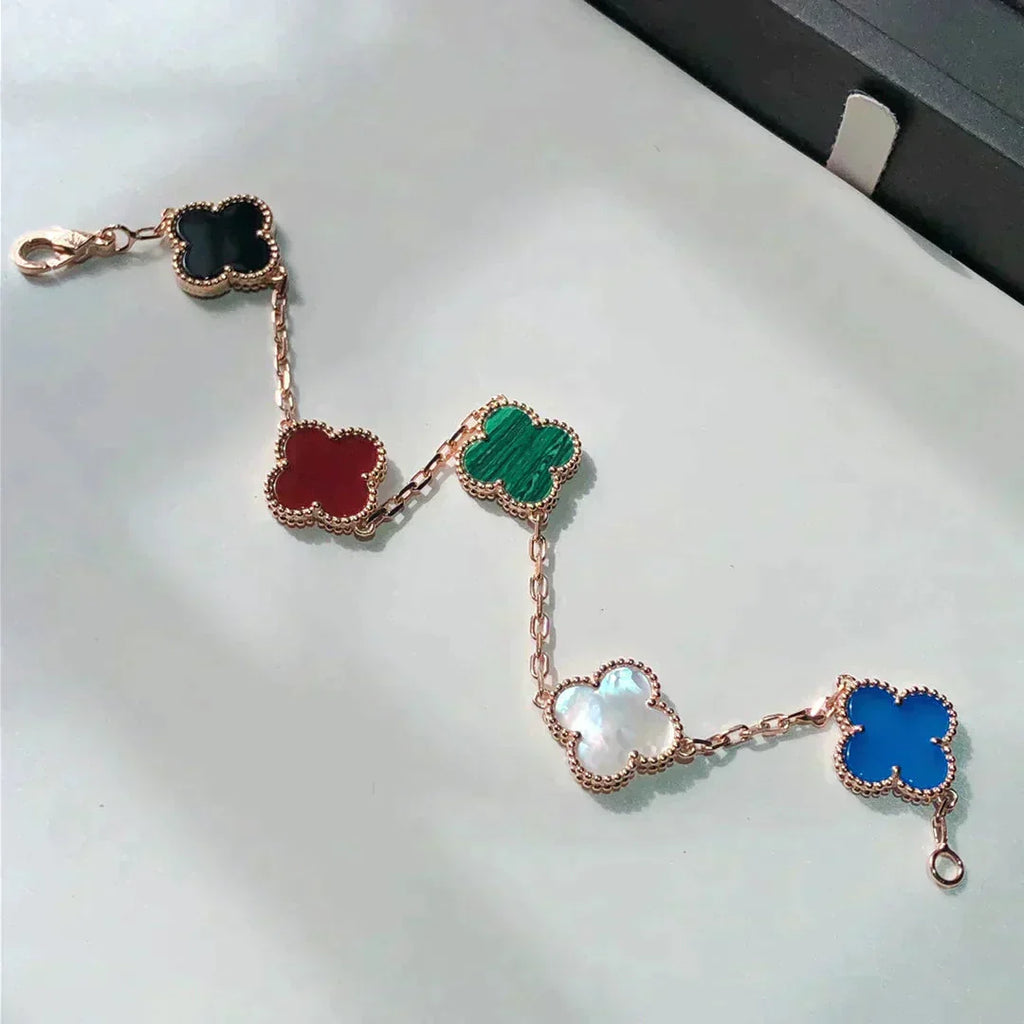 [Timi]New CLOVER 5 MOTIFS MULTICOLOR BRACELET