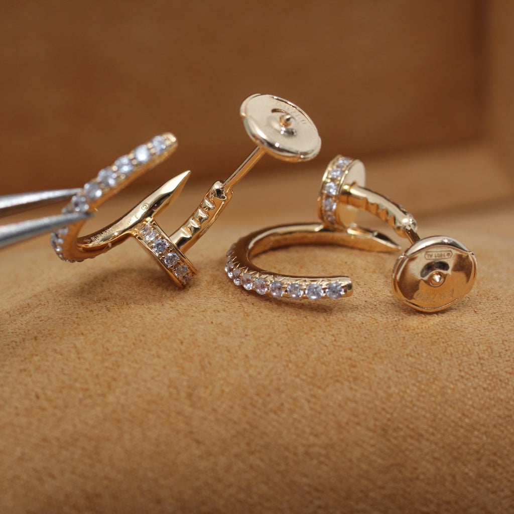 TimiJUSTE EARRINGS 12.75MM PINK GOLD DIAMOND