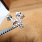 TimiJUSTE EARRINGS 12.75MM SILVER DIAMOND