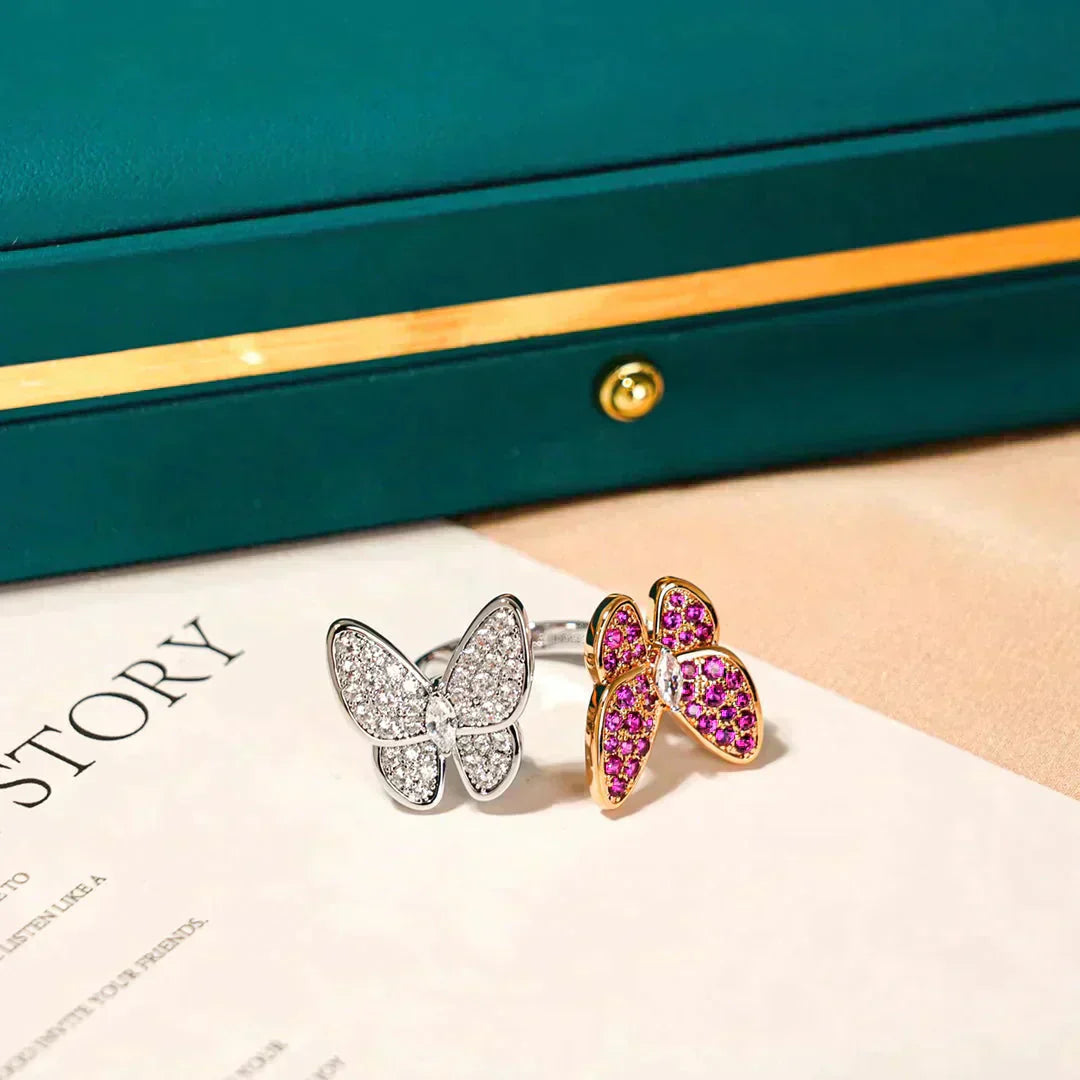 TimiTWIN BUTTERFLY DIAMOND RING
