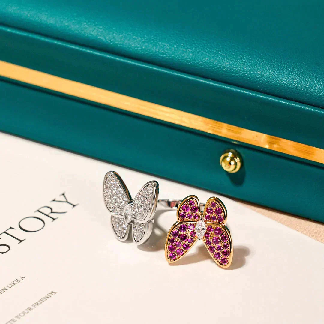 TimiTWIN BUTTERFLY DIAMOND RING
