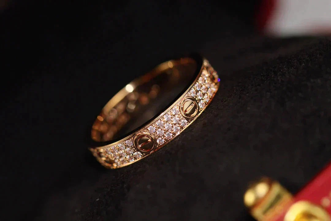 TimiLOVE RING 3.6MM DIAMOND PAVED