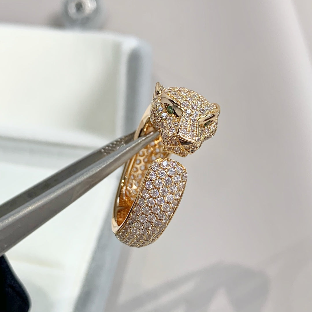 TimiPANTHERE PINK GOLD DIAMOND RING
