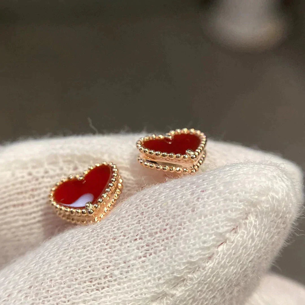 TimiHEART CARNELIAN STUD EARRINGS