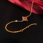 TimiCOLOR STAR CARNELIAN PINK GOLD DIAMOND BRACELET
