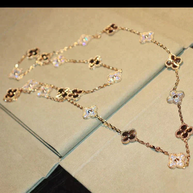 TimiCLOVER 20 MOTIFS LASER DIAMOND NECKLACE
