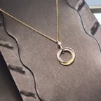 TimiTRINITY SILVER GOLD PINK GOLD NECKLACE
