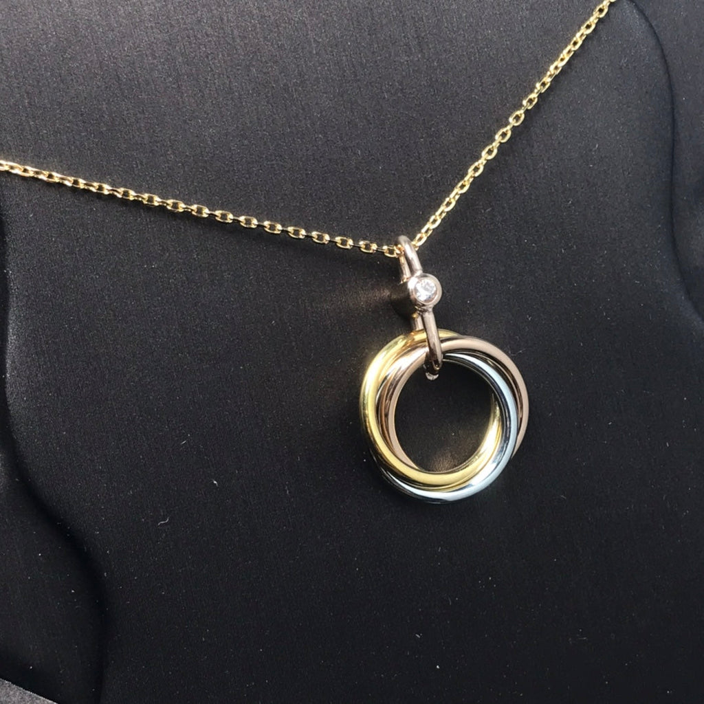 TimiTRINITY SILVER GOLD PINK GOLD NECKLACE