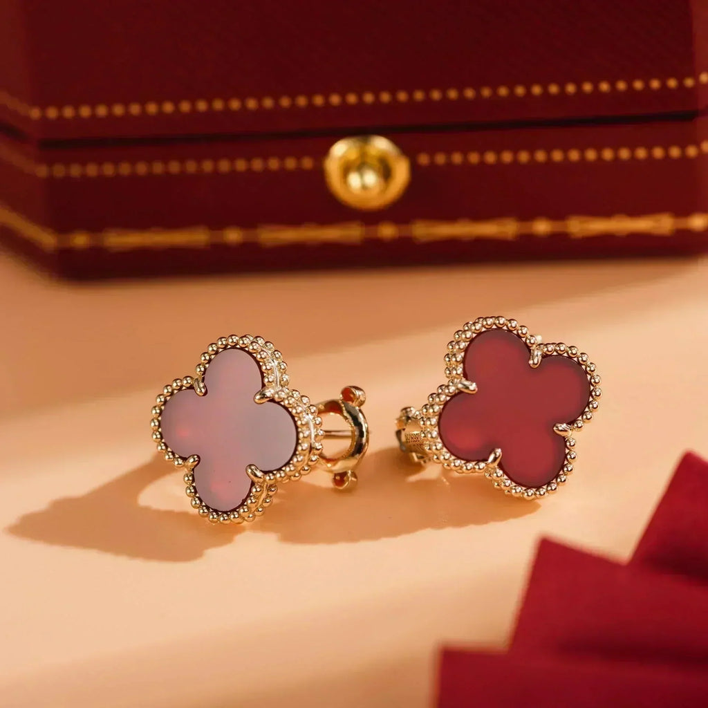 TimiCLOVER MEDIUM 1 MOTIFS CARNELIAN  EARRINGS