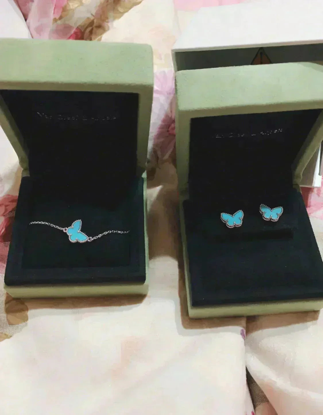 TimiBUTTERFLY TURQUOISE EARRINGS SILVER