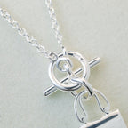 TimiPOP H PEDANT SILVER NECKLACE
