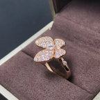 TimiBUTTERFLY PINK GOLD DIAMOND RING