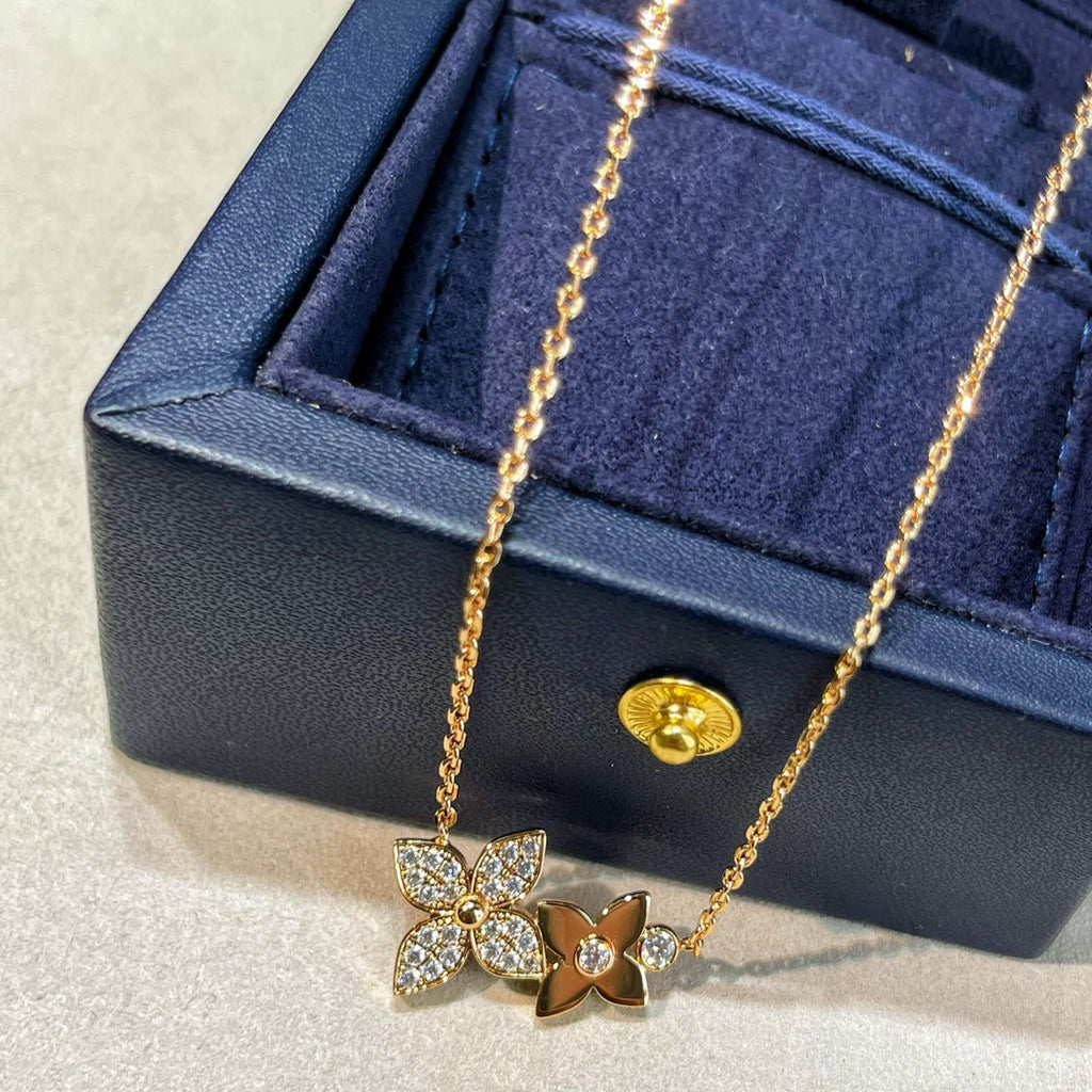 TimiSTAR BLOSSOM NECKLACE PINK GOLD DIAMONDS