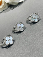 TimiCLOVER SILVER MOP DIAMOND RING
