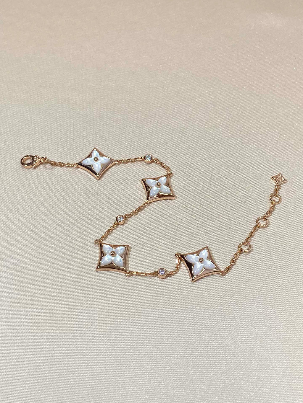 TimiSTAR 4 MOTIF MOP DIAMOND PINK GOLD BRACELET