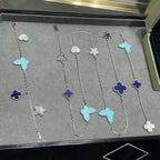 TimiLUCKY CLOVER SILVER 11 MOTIF NECKLACE
