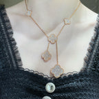 TimiCLOVER 6 MOTIF DIAMOND PAVED NECKLACE