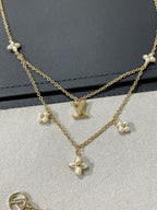 TimiFLOWERGRAM GOLD MOP DOUBLE ROW NECKLACE