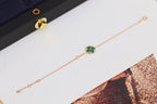 TimiSTAR AND SUN 4 MOTIF PINK GOLD MALACHITE BRACELET
