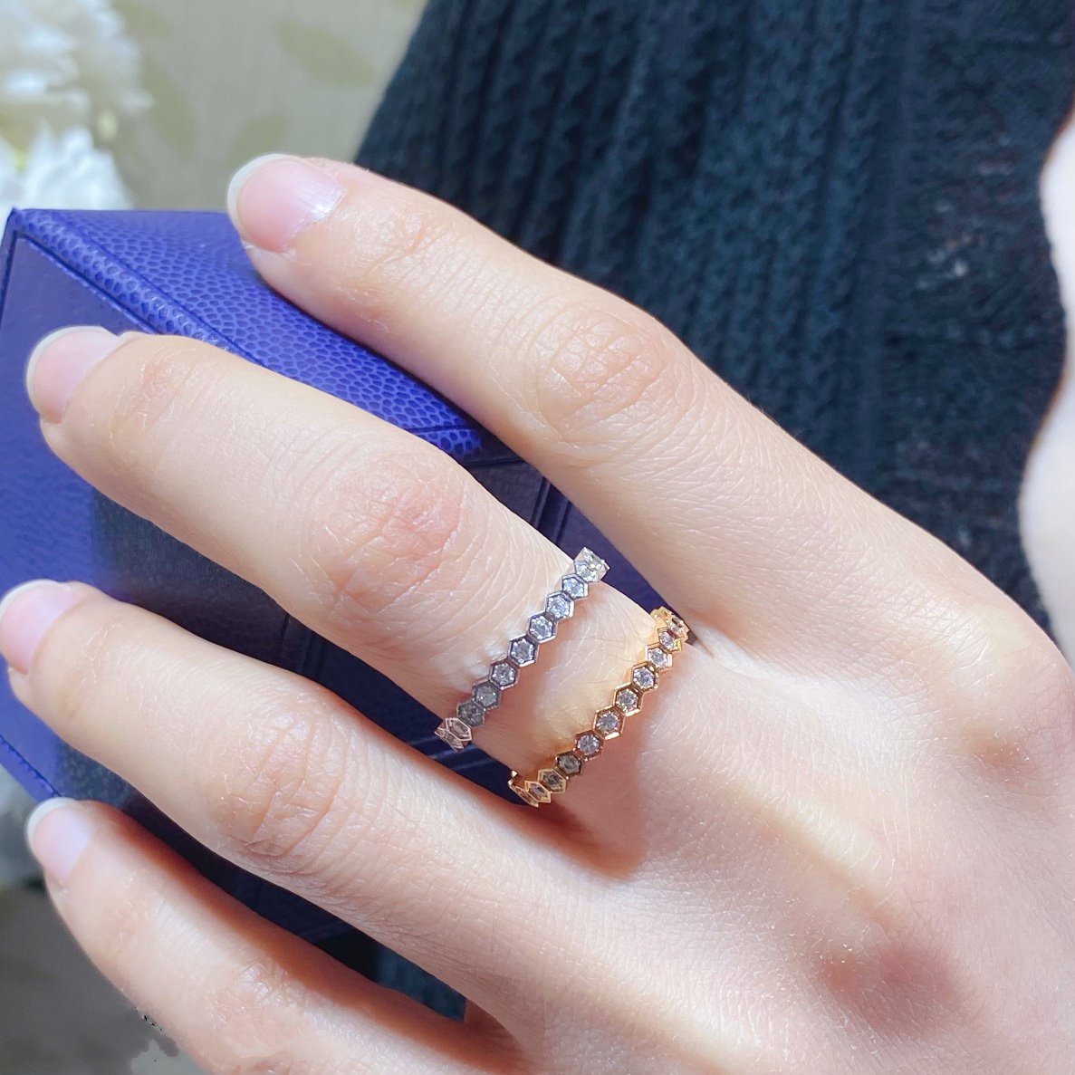 TimiBEE LOVE DIAMOND PAVED SMALL RING