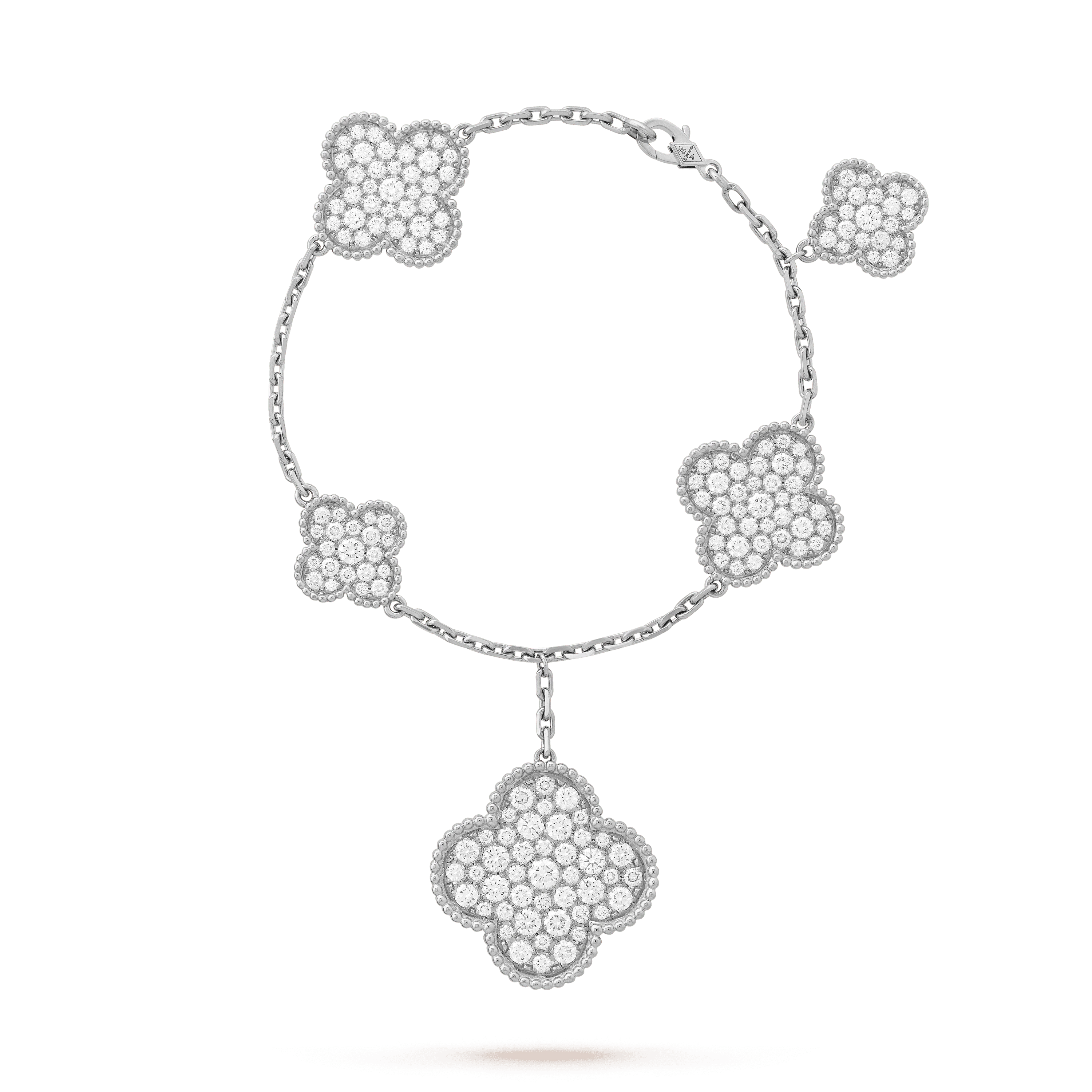 ¡®Timi¡¯CLOVER 6 MOTIFS SILVER DIAMOND BRACELET