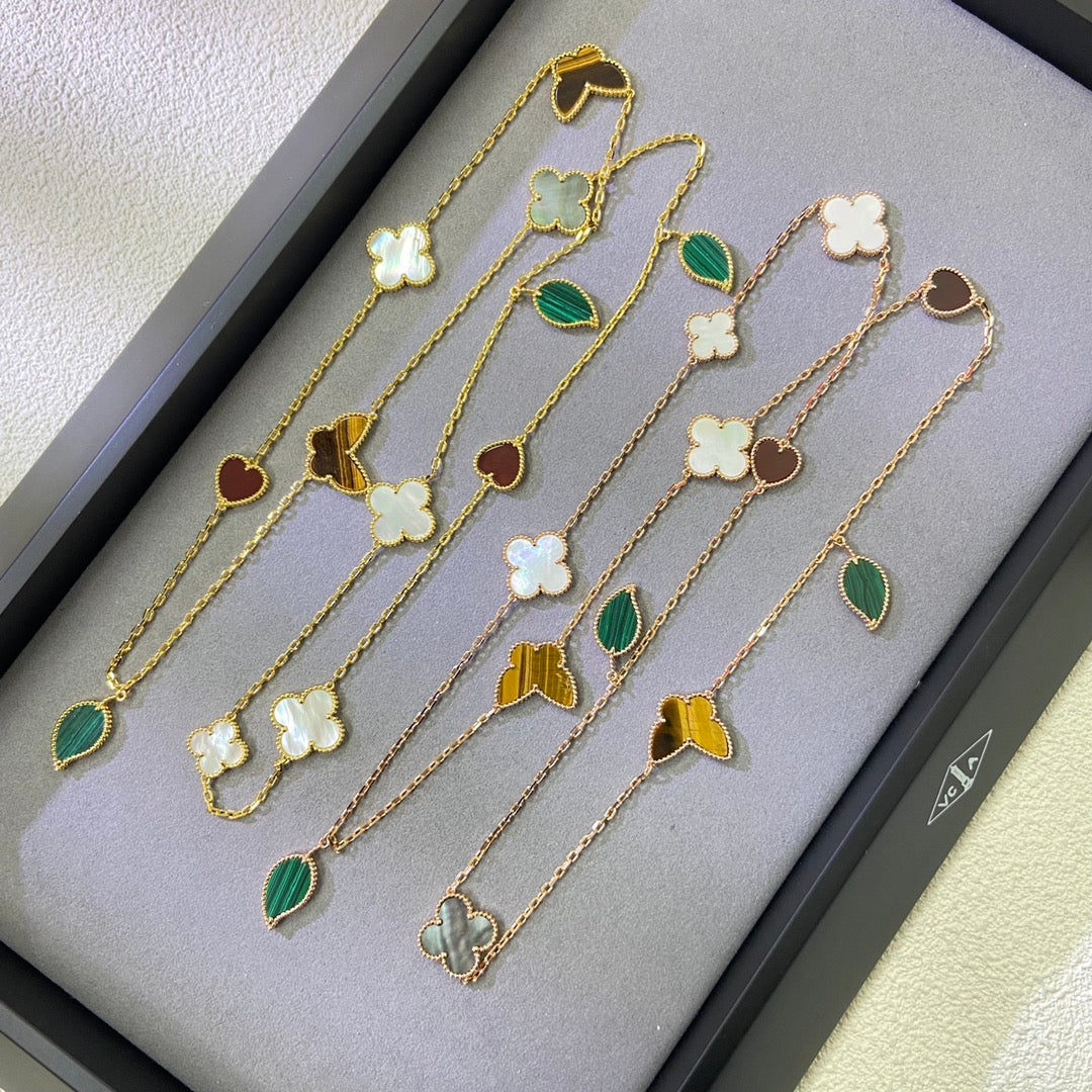 [Timi] Lucky Alhambra Long Necklace-12 Designs