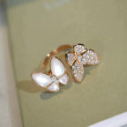 TimiTWIN BUTTERFLY DIAMOND MOP RING