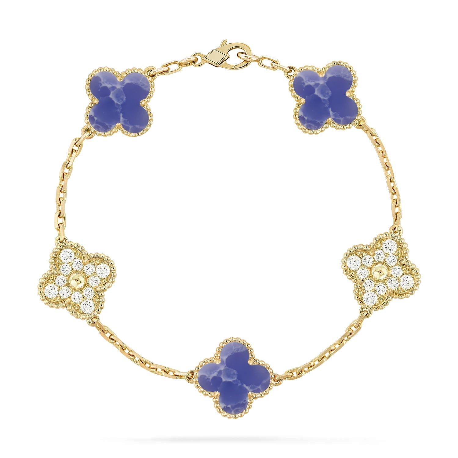 [Timi]New CLOVER 5 MOTIF BLUE VEINS BRACELET COLLECTION