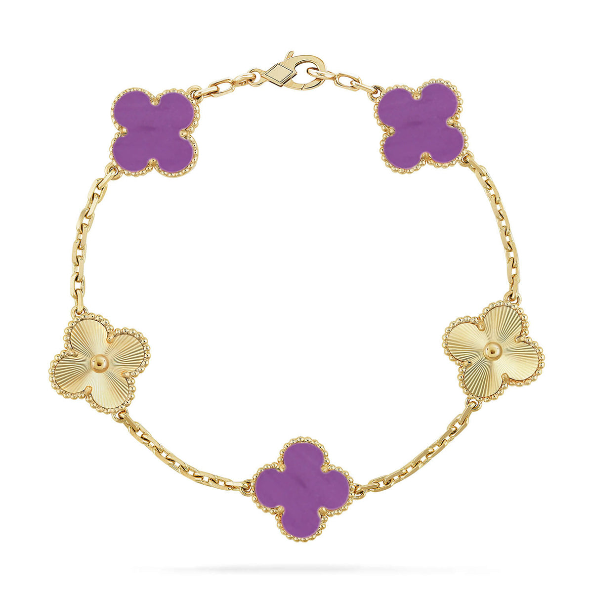 [Timi]New  CLOVER 5 MOTIF VIOLET BRACELET COLLECTION