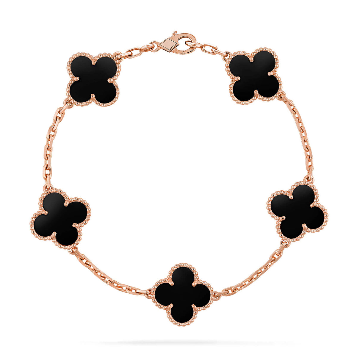 [Timi]New  CLOVER 5 MOTIF ONYXS BRACELET COLLECTION