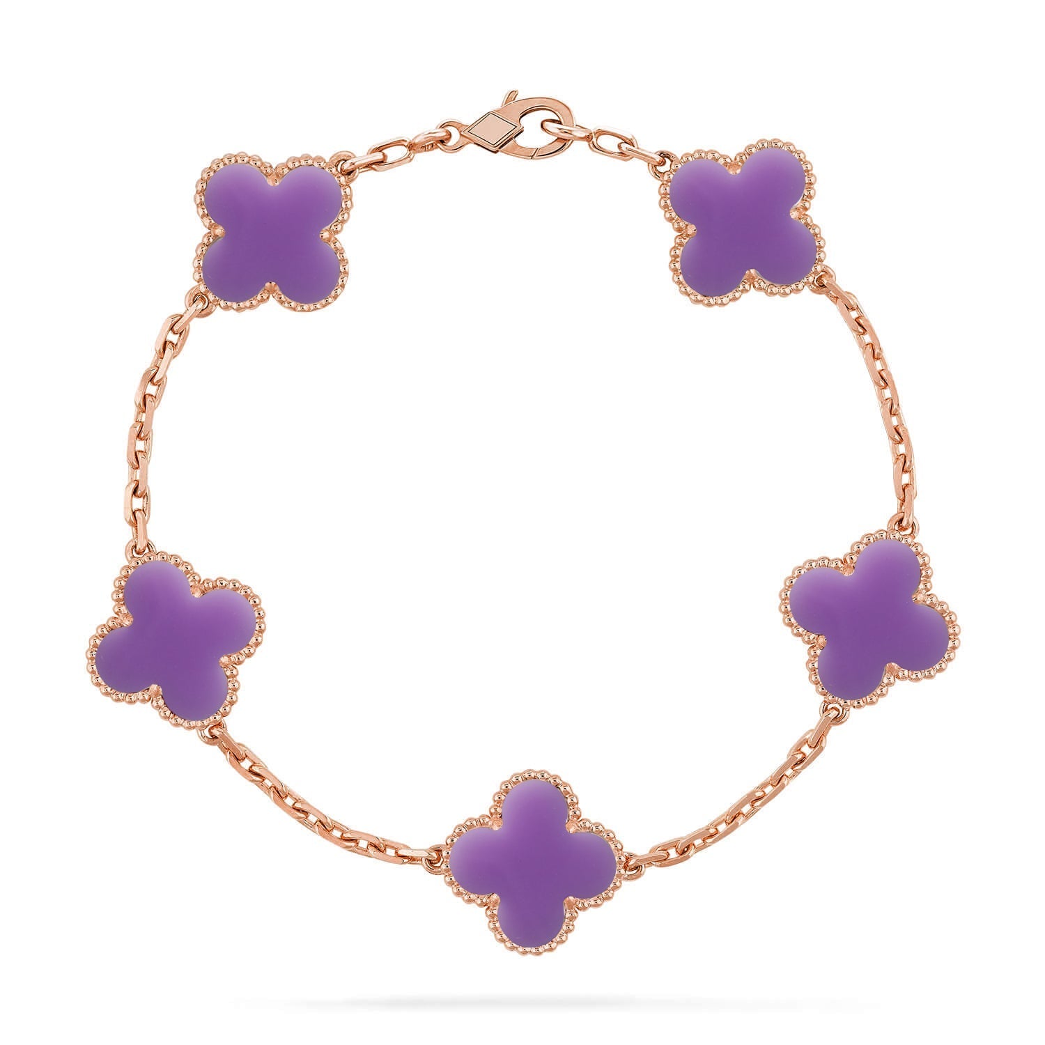 [Timi]New CLOVER 5 MOTIF LIGHT PURPLE BRACELET COLLECTION