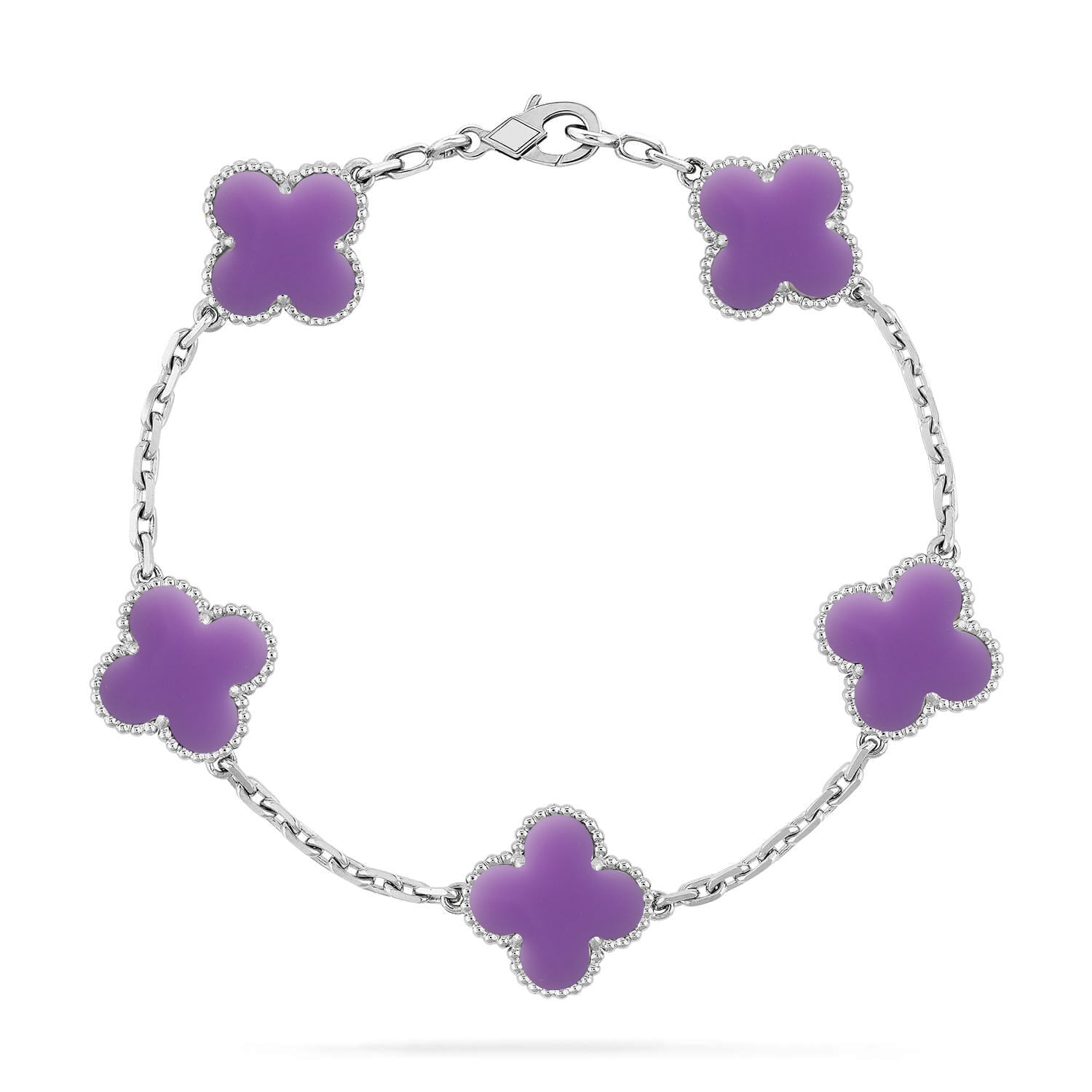 [Timi]New CLOVER 5 MOTIF LIGHT PURPLE BRACELET COLLECTION