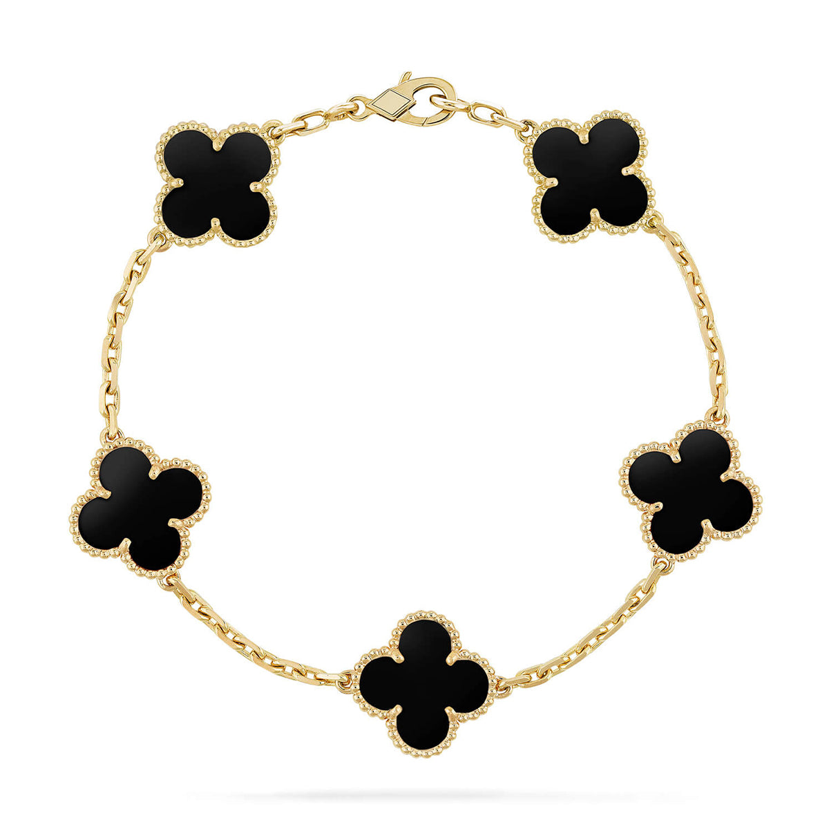 [Timi]New  CLOVER 5 MOTIF ONYXS BRACELET COLLECTION