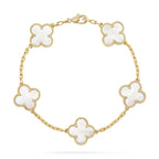 [Timi]New CLOVER WHITE PEARL MOP 5 MOTIF BRACELET COLLECTION