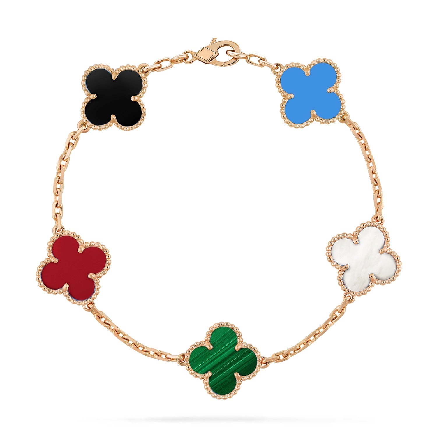 [Timi]New CLOVER 5 MOTIFS MULTICOLOR BRACELET