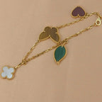 ¡®Timi¡¯LUCKY SPRING 5 MOTIF GOLD BRACELET